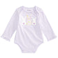 First Impressions Baby Girl's Bunnies Bodysuit Purple Size 0-3 Months
