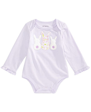 First Impressions Baby Girl's Bunnies Bodysuit Purple Size 0-3 Months