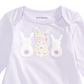 First Impressions Baby Girl's Bunnies Bodysuit Purple Size 0-3 Months