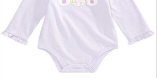 First Impressions Baby Girl's Bunnies Bodysuit Purple Size 0-3 Months