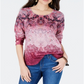 Style & Co Women's Printed Studded Top Red Size X-Small