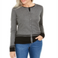 Karen Scott Women's Colorblocked Hem Cardigan Charcoal Size Petite S