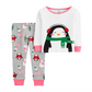 Carter's Girls' Sleep Bottoms Print Penguin Pajama Set White Size 5