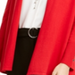 Alfani Women's Snap Sleeve Open Cardigan Red Size Medium