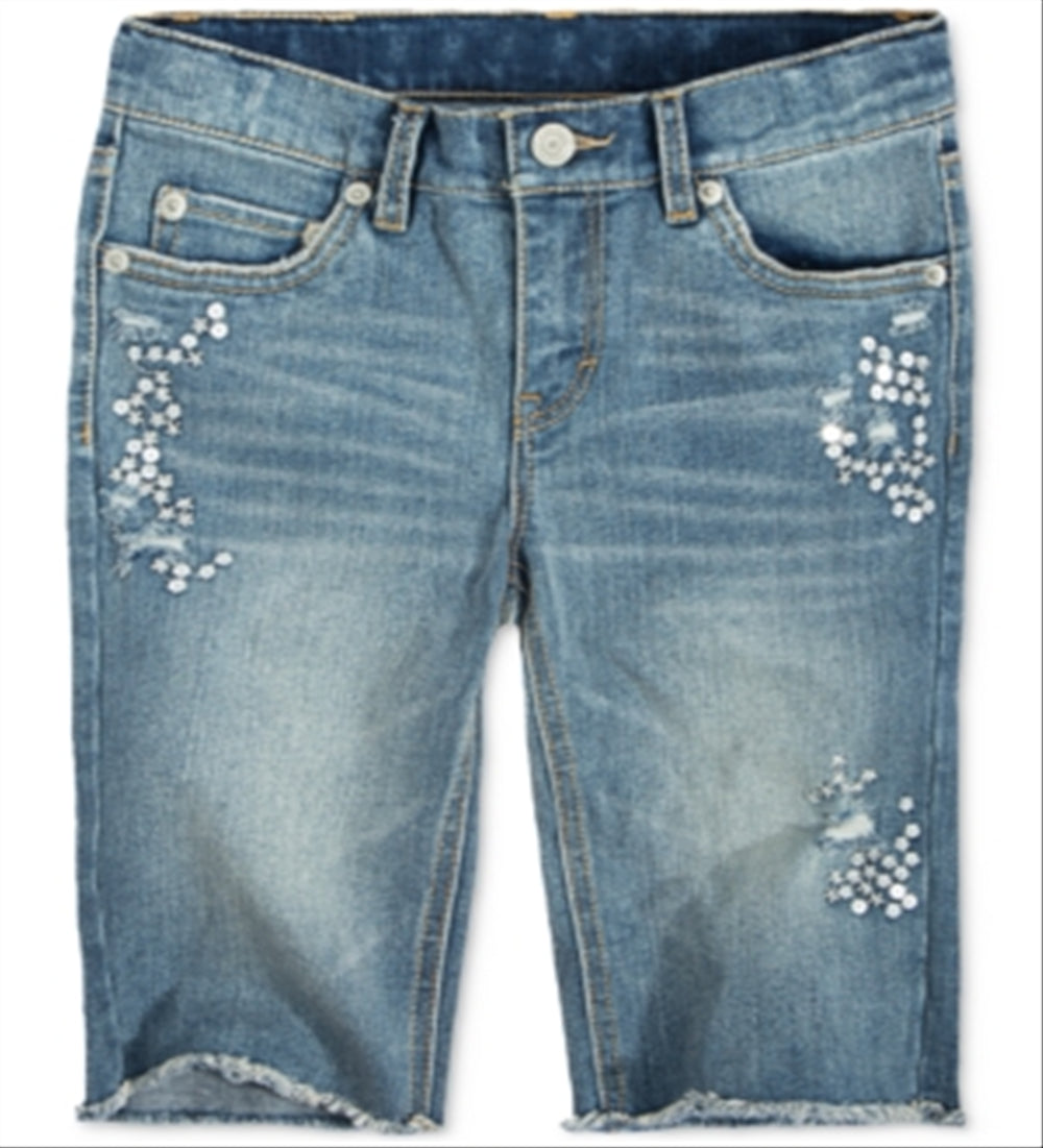 Levi's Big Girls 7-16 Seaside Bermuda Shorts Blue Size 16