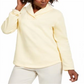 Karen Scott Women's Sport Shawl Collar Fleece Pullover Yellow Size Small