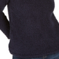 Style & Co Women's Faux-Sherpa Cowlneck Sweater Navy  Size Petite S