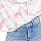 Free People Women's Tie Dye Long Sleeve Crew Neck Sweater White Size Large