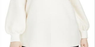 Alfani Women's Plus Ottoman Stitch Sweater Cloud Size 0X
