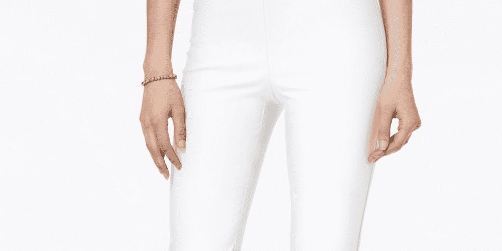Charter Club Women's Tummy Control Skinny Leg Ankle Pants White Size 10