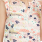 Maison Jules Women's Printed Split Neck Top White Size XX-Large
