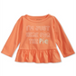First Impressions Baby Girl's Cotton Pie Peplum Hem T-Shirt Orange Size 0-3 M