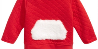 First Impressions Baby Boy's Faux Fur Trim Quilted Hoodie Red Size 24MOS