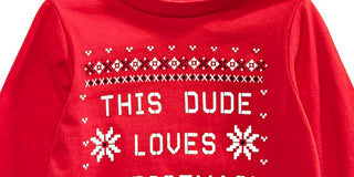 First Impressions Infant Boy's Cotton Holiday T-Shirt Red Size 3-6 M