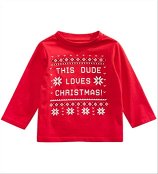 First Impressions Infant Boy's Cotton Holiday T-Shirt Red Size 3-6 M