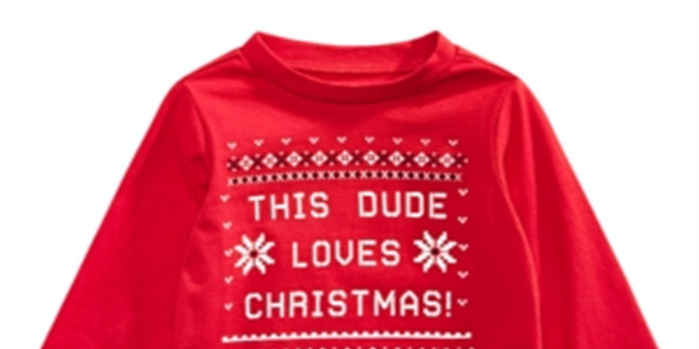 First Impressions Infant Boy's Cotton Holiday T-Shirt Red Size 3-6 M