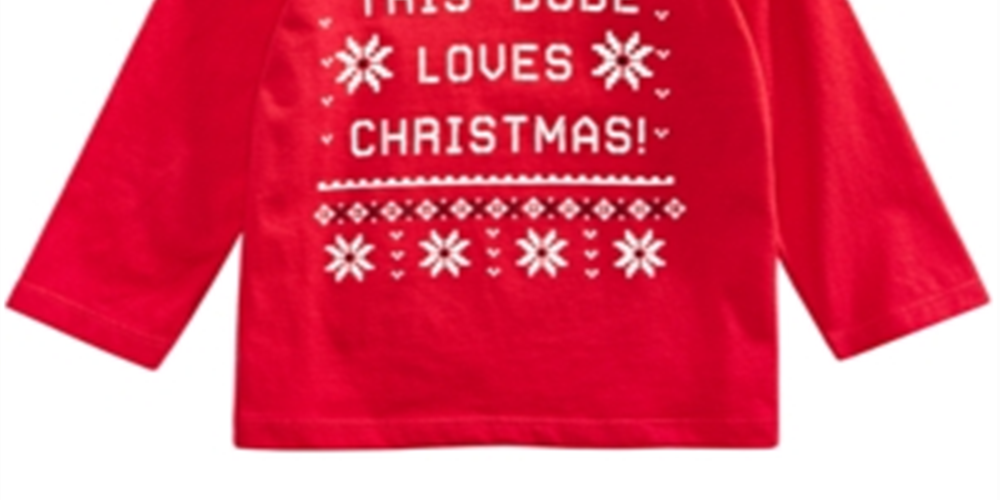 First Impressions Infant Boy's Cotton Holiday T-Shirt Red Size 3-6 M