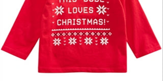 First Impressions Infant Boy's Cotton Holiday T-Shirt Red Size 3-6 M