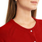 Karen Scott Women's Long Sleeve with Buttons Sweater Red Size Petite X-Large
