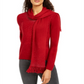 Karen Scott Women's Embellished Sweater & Scarf Red Size Petite L