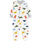 Carter's Boy's Print Dinosaur Fleece Footie White Size 9MOS