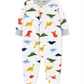 Carter's Boy's Print Dinosaur Fleece Footie White Size 9MOS