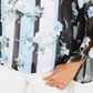 Alfani Women's Printed Angel Sleeve Blouse Blue Size Petite L