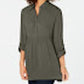 Style & Co Women's Babydoll Tunic Shirt Green Size Petite M