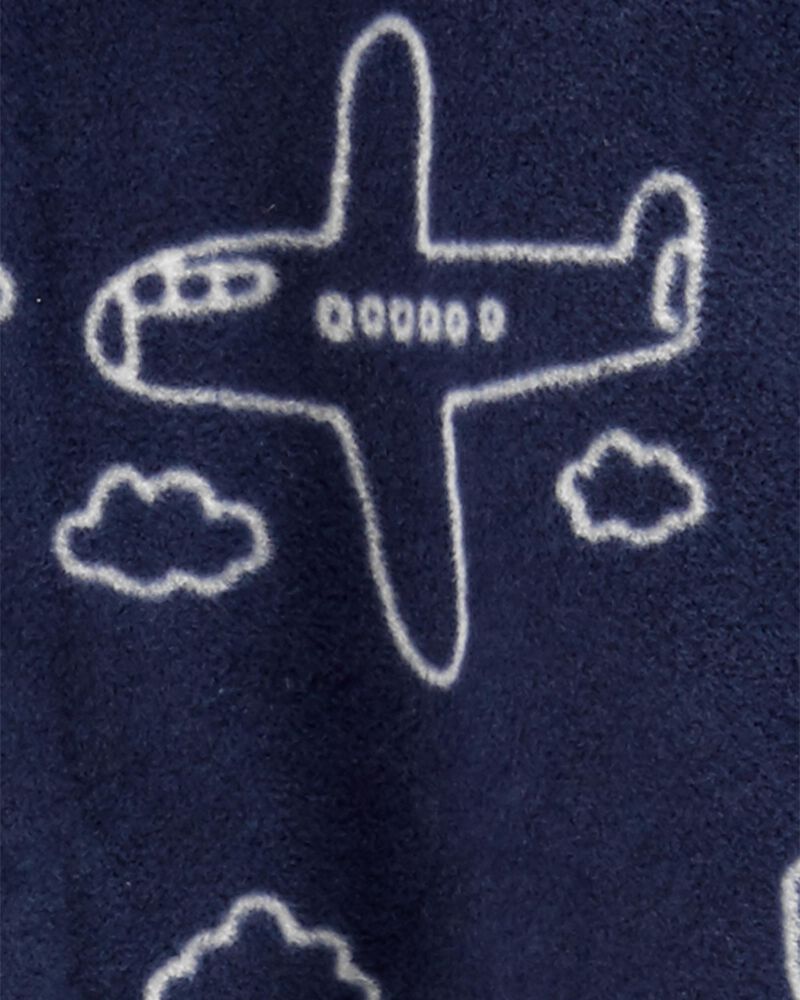 Carter's Boy's Airplane Microfleece Footie Blue Size 3MOS