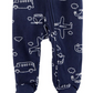 Carter's Boy's Airplane Microfleece Footie Blue Size 3MOS