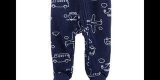 Carter's Boy's Airplane Microfleece Footie Blue Size 3MOS
