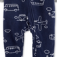 Carter's Boy's Airplane Microfleece Footie Blue Size 3MOS
