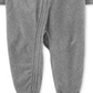 Carter's Boy's Print Husky Fleece Footie Gray Size 12MOS