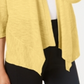 Alfani Women's Linen Open Front Cardigan Yellow Size Small