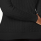 Karen Scott Women's Cable Knit Crewneck Sweater Black Size X-Large