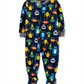 Carter's Baby Boy's 1 Pc Monster Print Fleece Footed Pajamas Blue  Size 12MOS