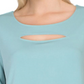 Alfani Women's Cut Out 3/4 Sleeve Blouse Teal Size Large