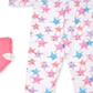 Max & Olivia Baby Girl's 3 Pc Star Print Pajamas & Socks Set White Size 24MOS