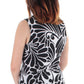 INC International Concepts Women's Gathered Animal Print Sleeveless Collared Button up Top Black Size Small