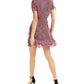 Bar III Women's Printed Ruffled Mini Dress Red Size 4