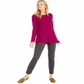 Alfani Women's Ribbed Snap Detail Sweater Pink Size XX-Large