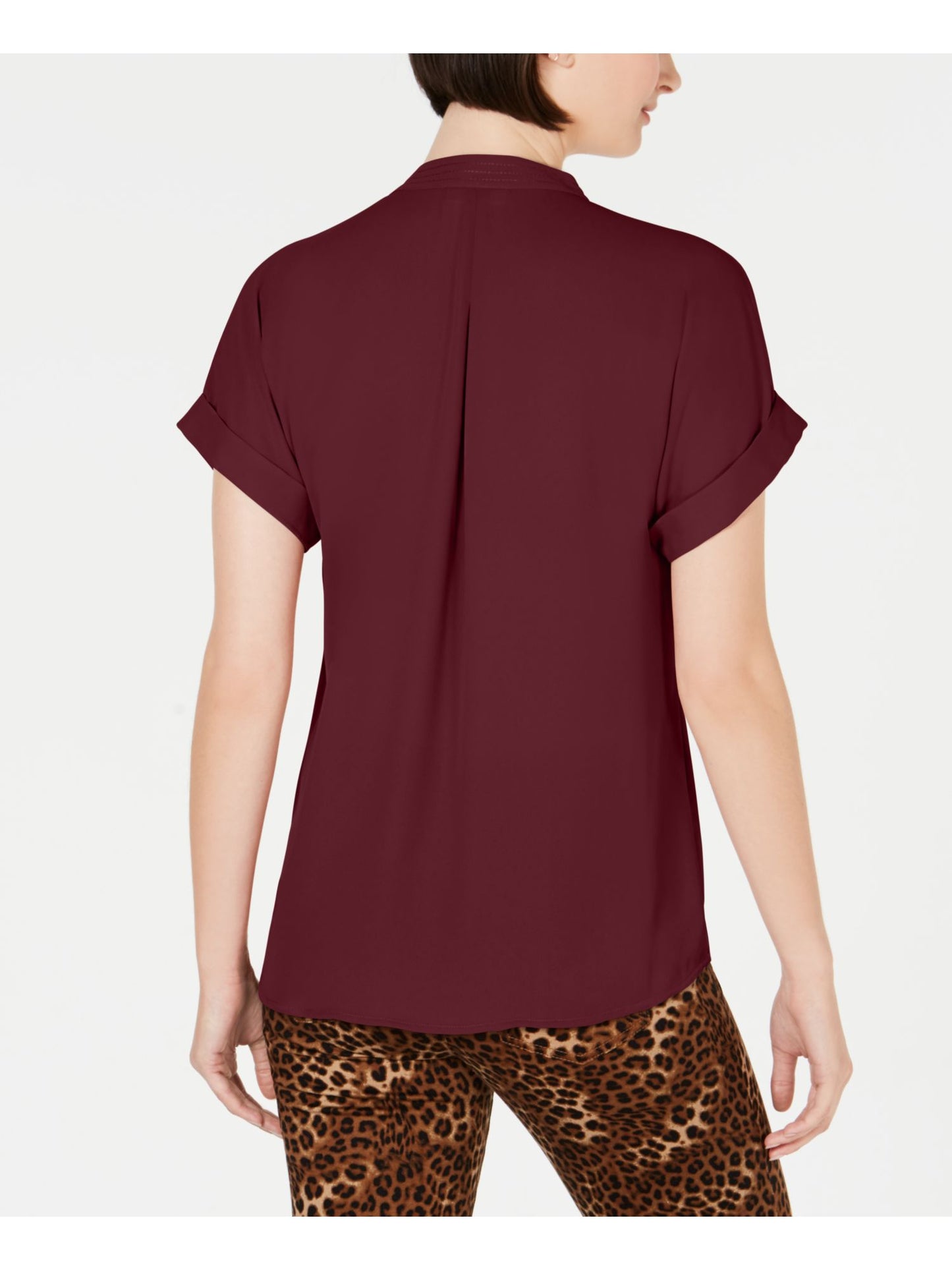 Charter Club Women's Short Sleeve T-Shirt Top Red Size Medium