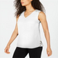 JM Collection Women's Grommet Trim Top White Size X-Large