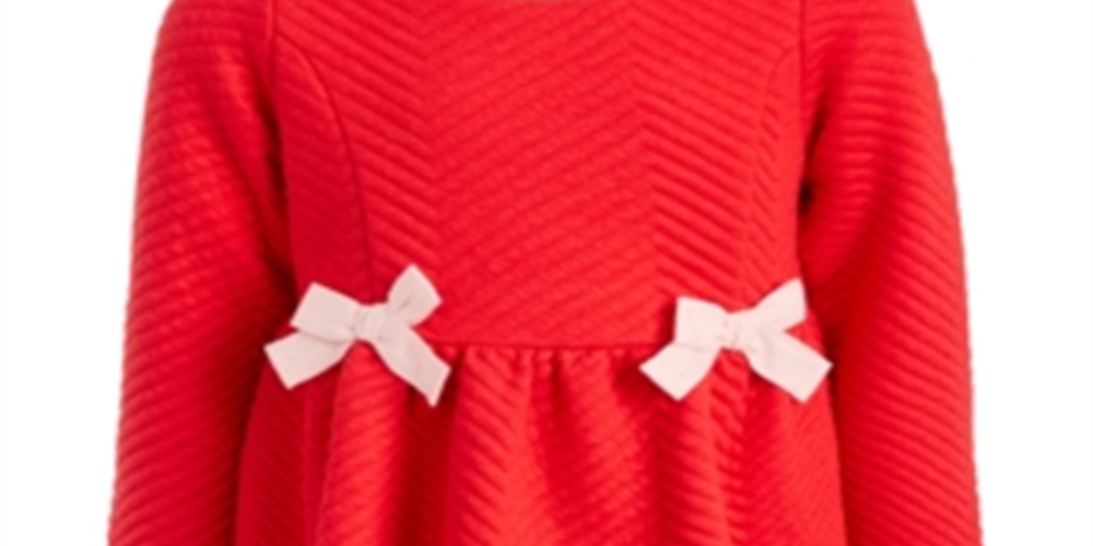 First Impressions Baby Girl's Quilted Dress Red Size 6-9MOS