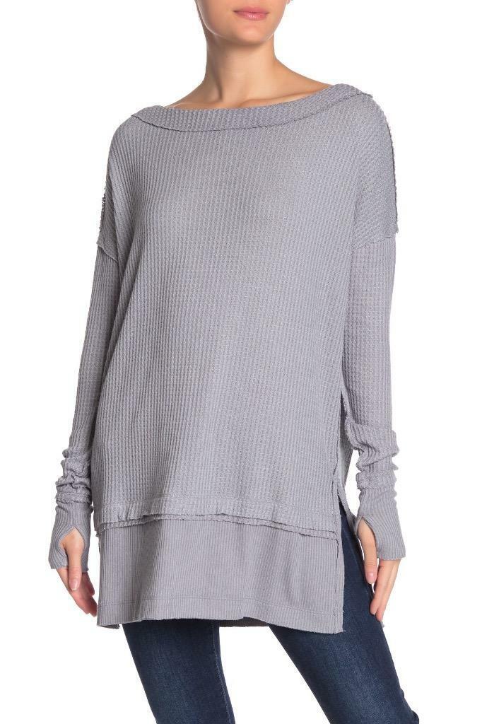 Free People Women's North Shore Thermal Gray Size X-Small