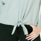Style & Co Women's Tie Front Sweater Green Size Small