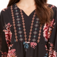 Style & Co Women's Printed Handkerchief Hem Peasant Top Black Size X-Small