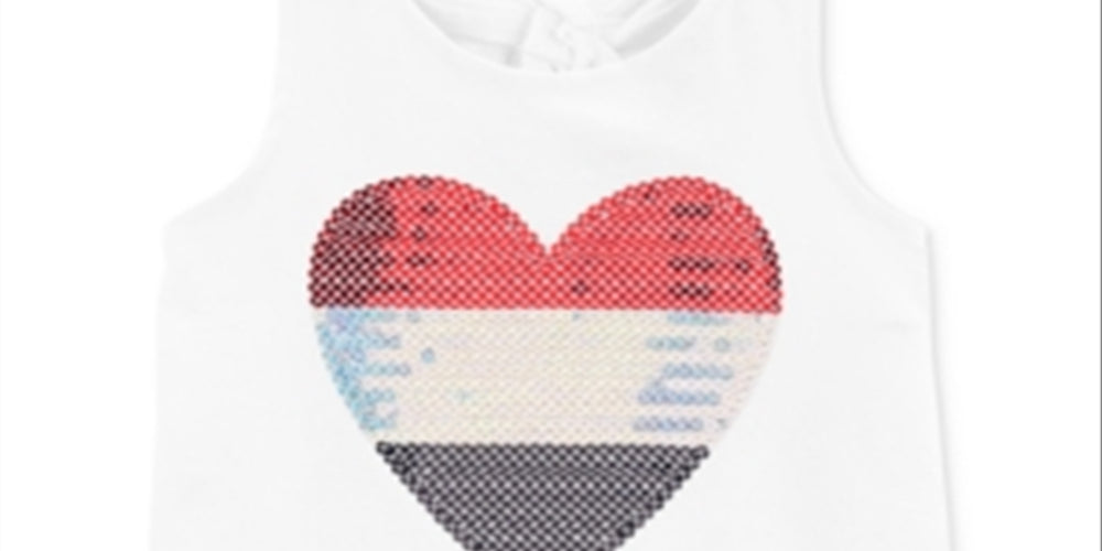 Carter's Girl's Crew Neck Tank Top White Size 4T