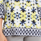 JM Collection Women's Printed Grommet Cold Shoulder Top Blue Size XX-Large