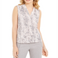 Calvin Klein Women's Snakeskin Print Sleeveless Top Pink Size Large
